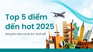 Top 5 điểm đến hot 2025 đang làm dân mê du lịch "phát sốt"